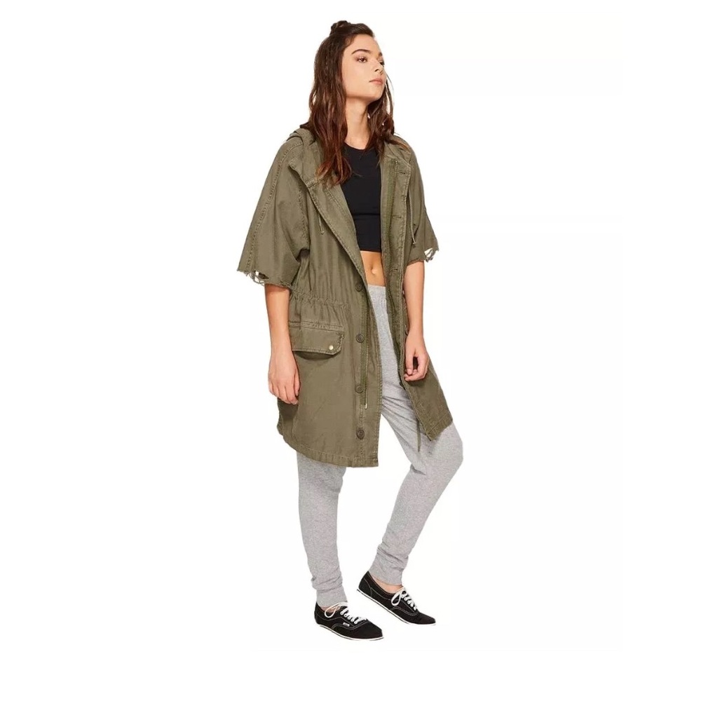 Free People Olive Green Utility Jacket